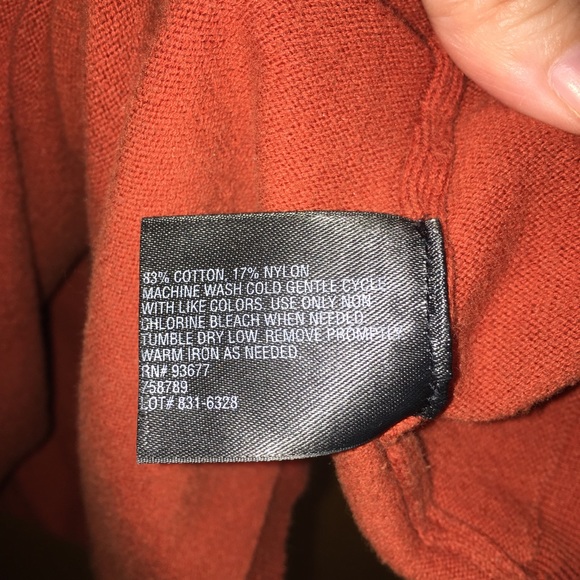 East 5th long sleeve sweater w/ cowl neck orange - Picture 5 of 5